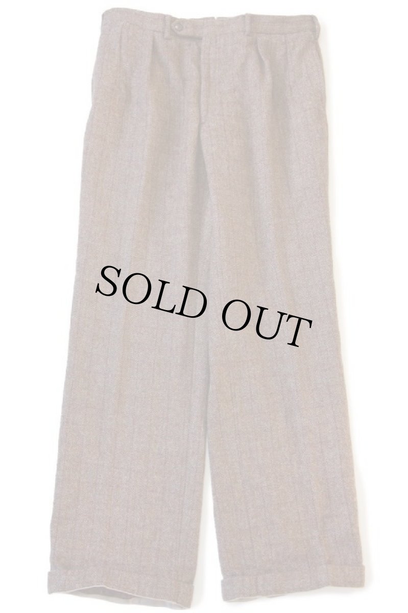 画像2: 90s ポロ ラルフローレン チェック ツータック スラックス ツイード ウールパンツ w36 (2)