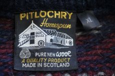 画像4: スコットランド製 PITLOCHRY フェアアイル柄 ローゲージ ウールニット セーター XL (4)