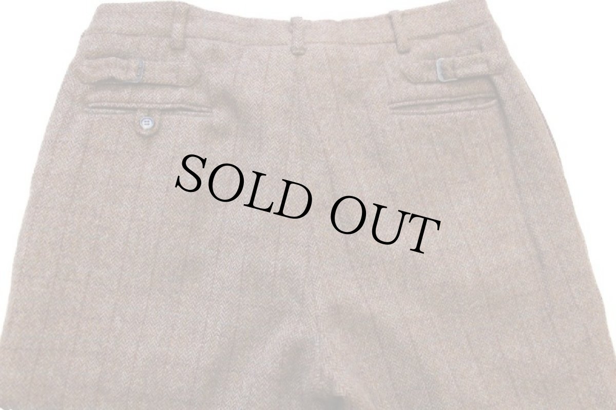 画像5: 90s ポロ ラルフローレン チェック ツータック スラックス ツイード ウールパンツ w36 (5)