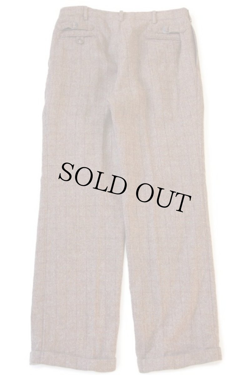 画像3: 90s ポロ ラルフローレン チェック ツータック スラックス ツイード ウールパンツ w36 (3)