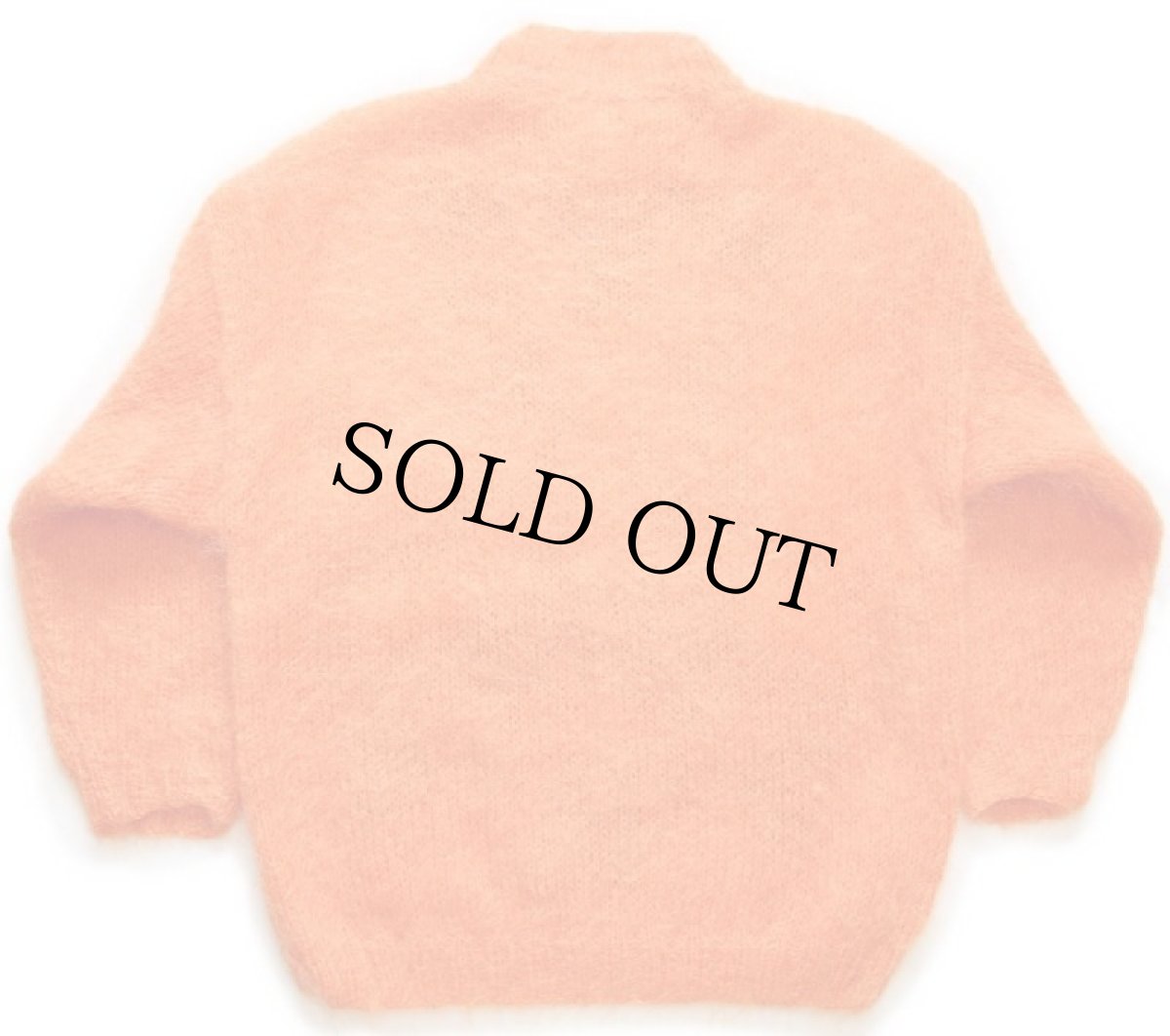 画像2: 90s イタリア製 ペイズリー フラワー 刺繍 モックネック モヘヤ×ウールニット セーター オレンジ (2)