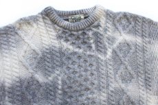 画像3: アイルランド製 Carraig Donn ムラ染め ケーブル編み ウールニット セーター L★フィッシャーマン (3)
