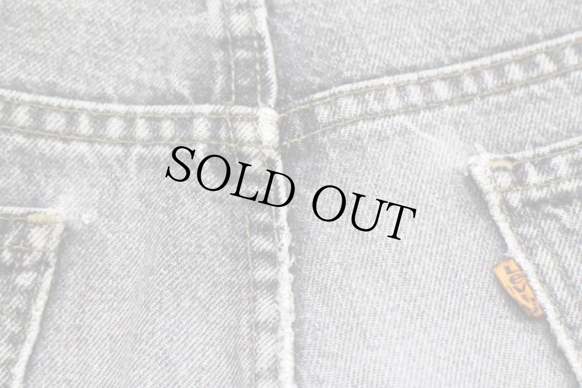 画像7: 90s カナダ製 Levi'sリーバイス 先染め ブラック デニムパンツ フェード ヒゲ w40★SDP2414  (7)