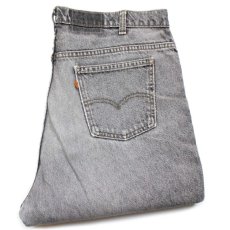 画像1: 90s カナダ製 Levi'sリーバイス 先染め ブラック デニムパンツ フェード ヒゲ w40★SDP2414  (1)