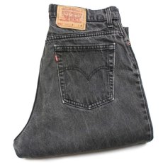 画像1: 90s USA製 Levi'sリーバイス 551 ブラック デニムパンツ フェード 16 MED★SDP2466 (1)