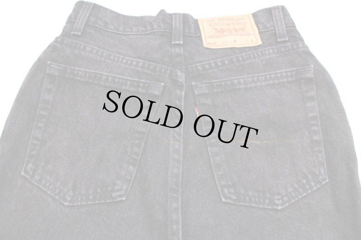 画像5: 90s USA製 Levi'sリーバイス 512 ブラック デニムパンツ 11 SHT★SDP2464 (5)