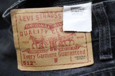 画像6: 90s USA製 Levi'sリーバイス 512 Original Spin ダメージ ブラック デニムパンツ w28★SDP2467 (6)