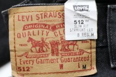 画像6: 00s メキシコ製 Levi'sリーバイス 512 ブラック デニムパンツ 8 REG.M★SDP2404 (6)