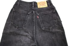 画像5: 90s USA製 Levi'sリーバイス 512 Original Spin ダメージ ブラック デニムパンツ w28★SDP2467 (5)