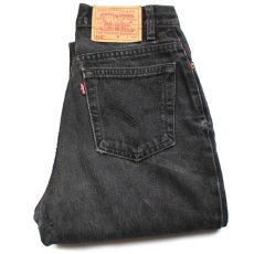 画像1: 90s USA製 Levi'sリーバイス 512 Original Spin ダメージ ブラック デニムパンツ w28★SDP2467 (1)