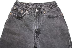 画像4: 90s メキシコ製 Levi'sリーバイス 512 ブラック デニムパンツ 7 JR.M★SDP2403 (4)