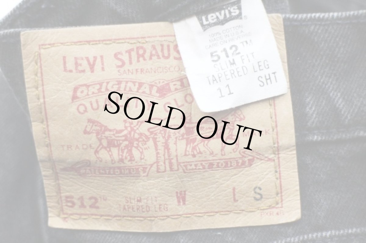 画像6: 90s USA製 Levi'sリーバイス 512 ブラック デニムパンツ 11 SHT★SDP2464 (6)