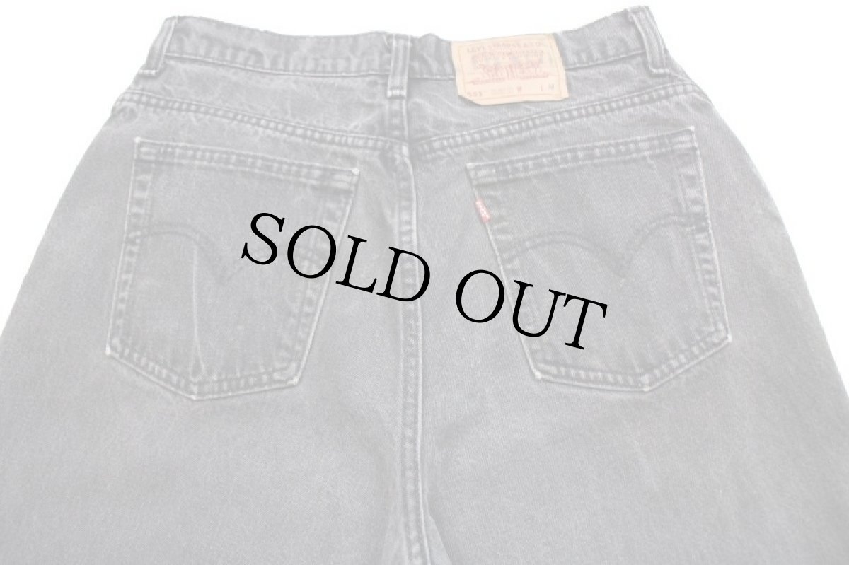 画像5: 90s USA製 Levi'sリーバイス 551 ブラック デニムパンツ フェード 16 MED★SDP2466 (5)