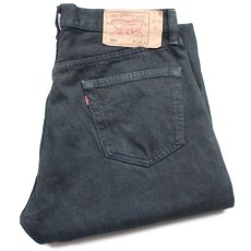 画像1: 90s 英国製 Levi'sリーバイス 501 ブラック デニムパンツ 後染め w36★SDP2444 ユーロ (1)