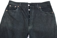 画像4: 90s 英国製 Levi'sリーバイス 501 ブラック デニムパンツ 後染め w36★SDP2444 ユーロ (4)