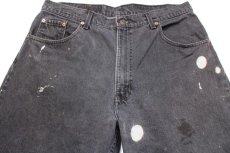 画像4: 90s USA製 Levi'sリーバイス 560 ブラック デニムパンツ ブリーチ&ペンキ飛び w38 L32★SDP2413 (4)