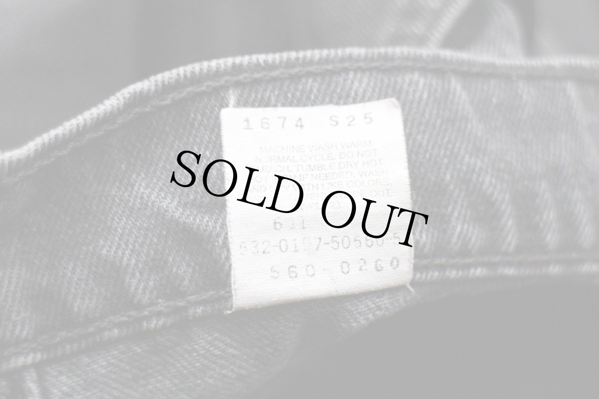 画像7: 90s USA製 Levi'sリーバイス 560 ブラック デニムパンツ ブリーチ&ペンキ飛び w38 L32★SDP2413 (7)