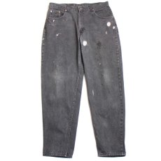 画像2: 90s USA製 Levi'sリーバイス 560 ブラック デニムパンツ ブリーチ&ペンキ飛び w38 L32★SDP2413 (2)