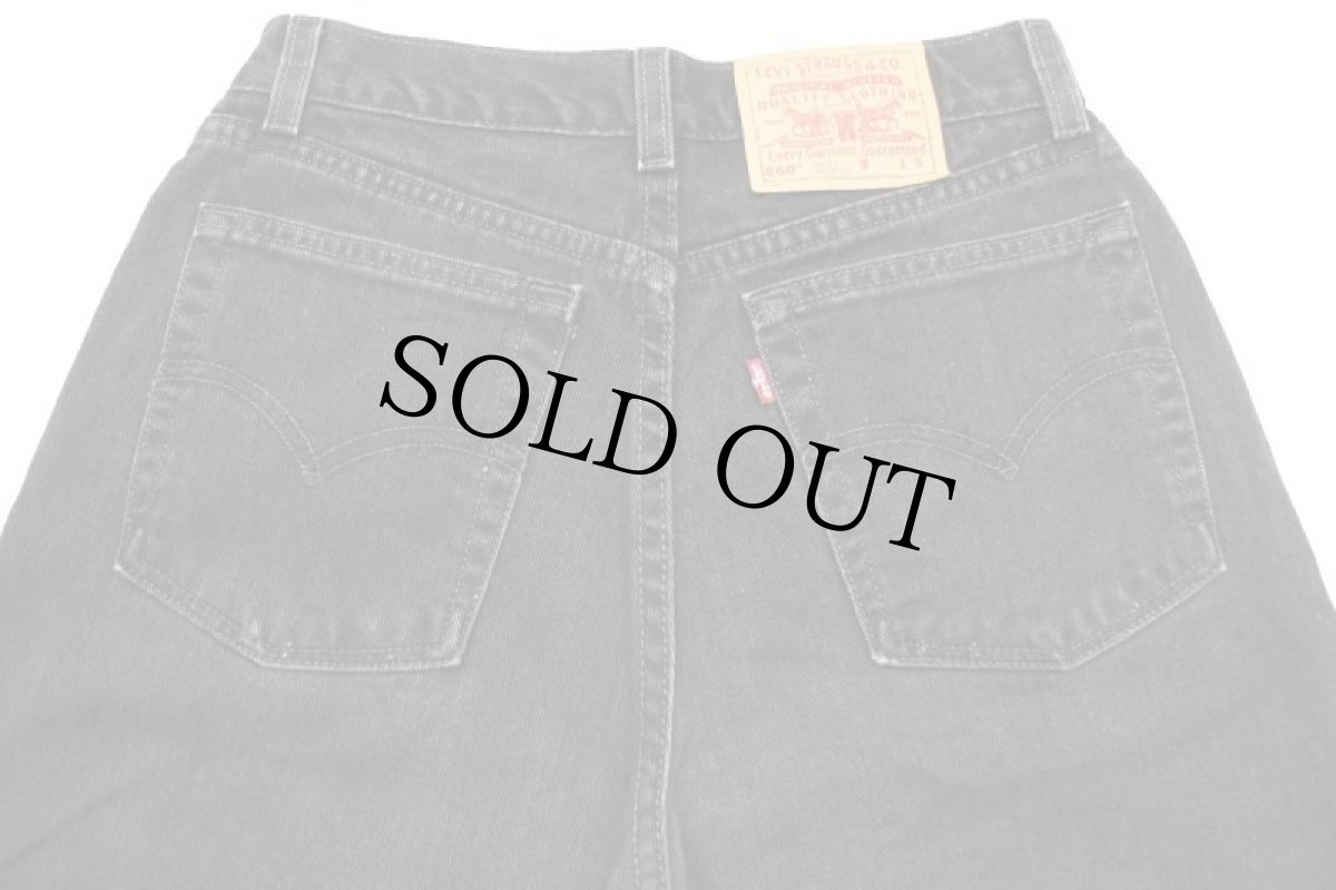 画像5: 00s USA製 Levi'sリーバイス 560 ブラック デニムパンツ 8 MIS S★SDP2412 (5)