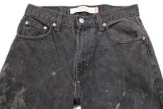 画像4: 00s メキシコ製 Levi'sリーバイス 505 ブラック デニムパンツ ペンキ飛び w30 L32★SDP2450 (4)