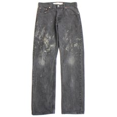 画像2: 00s メキシコ製 Levi'sリーバイス 505 ブラック デニムパンツ ペンキ飛び w30 L32★SDP2450 (2)