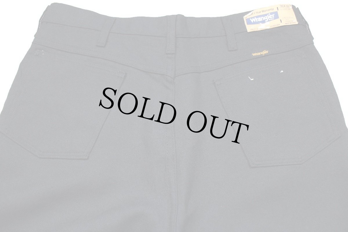 画像5: デッドストック★80s USA製 Wranglerラングラー 82BK ランチャードレスジーンズ ポリエステルパンツ ブラック w36★110 スタプレ (5)