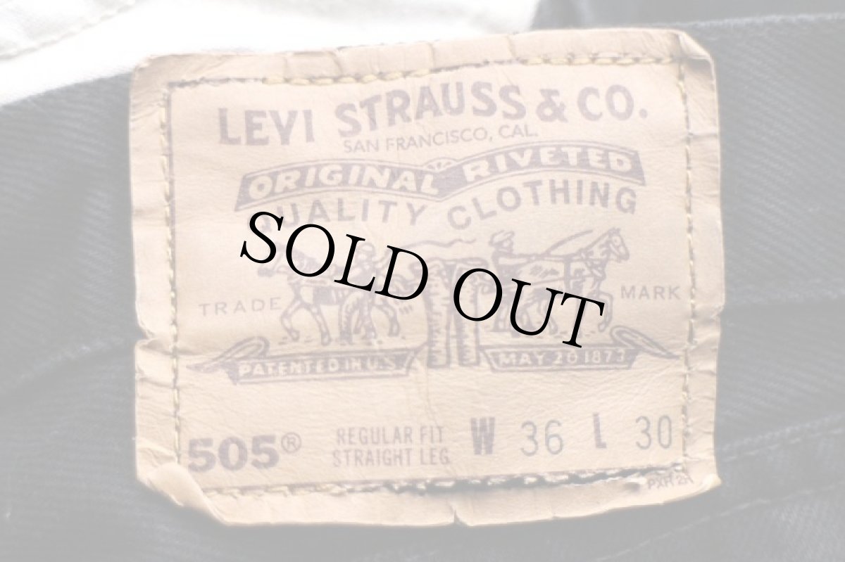 画像6: 00s ベルギー製 Levi'sリーバイス 505 ブラック デニムパンツ w36 L30★SDP2420 ユーロ (6)