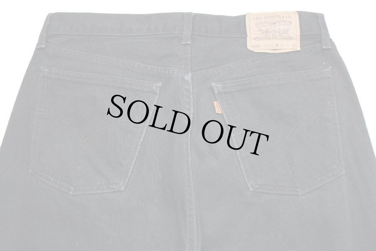 画像5: 00s ベルギー製 Levi'sリーバイス 505 ブラック デニムパンツ w36 L30★SDP2420 ユーロ (5)