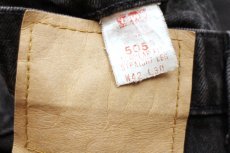 画像6: 90s USA製 Levi'sリーバイス 505 ブラック デニムパンツ w42 L30★SDP2435 (6)