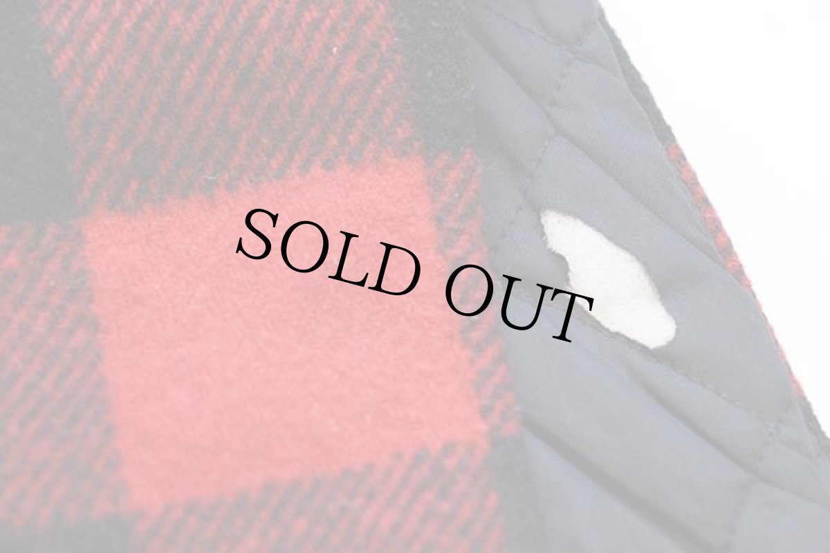 画像7: 90s イタリア製 Levi'sリーバイス バッファローチェック キルティングライナー ウール混 ベスト 赤×黒 XL★ユーロ (7)