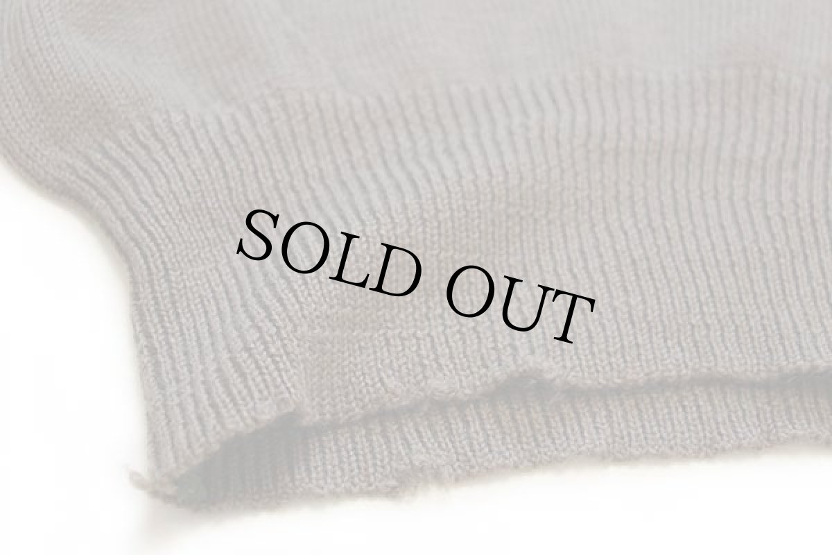 画像5: 70s 米軍 U.S.ARMY 5ボタン ハイネック ウールニット セーター オリーブドラブ L★B (5)