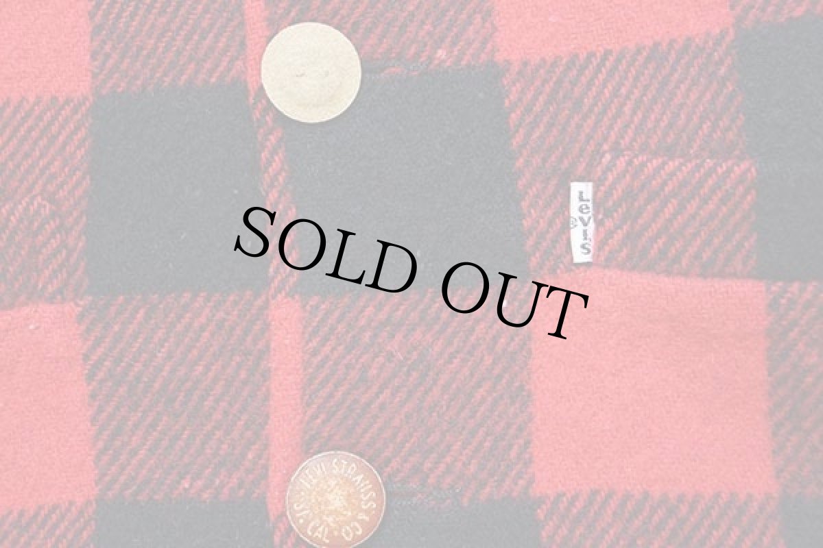 画像6: 90s イタリア製 Levi'sリーバイス バッファローチェック キルティングライナー ウール混 ベスト 赤×黒 XL★ユーロ (6)