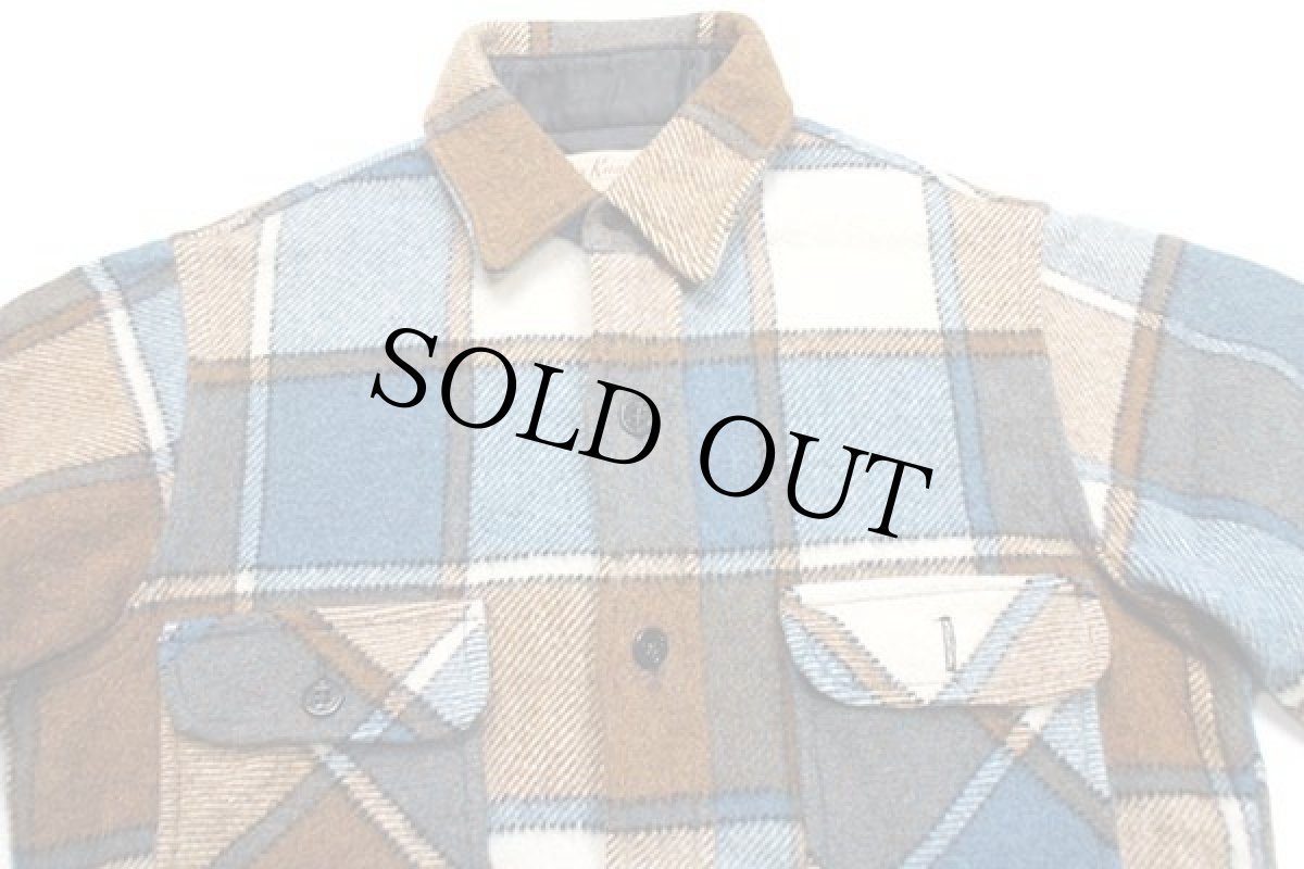 画像3: 60s Fox Knapp チェック CPO ウールシャツ ボーイズ18 (3)