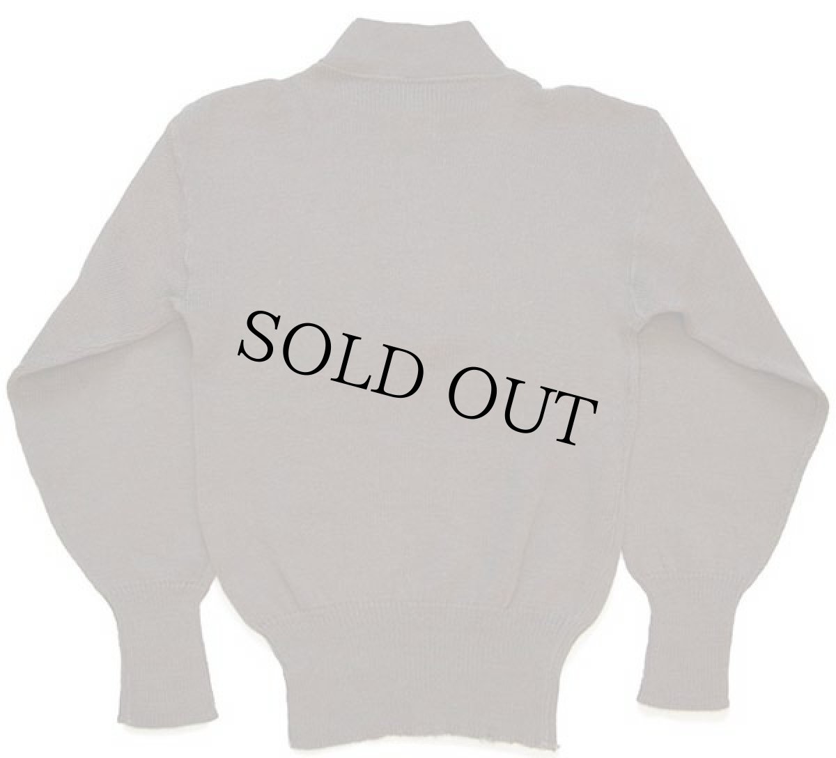 画像2: 70s 米軍 U.S.ARMY 5ボタン ハイネック ウールニット セーター オリーブドラブ L★B (2)