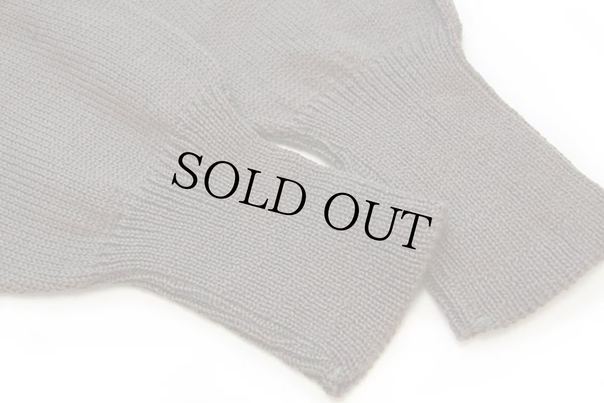 画像6: 70s 米軍 U.S.ARMY 5ボタン ハイネック ウールニット セーター オリーブドラブ L★B (6)