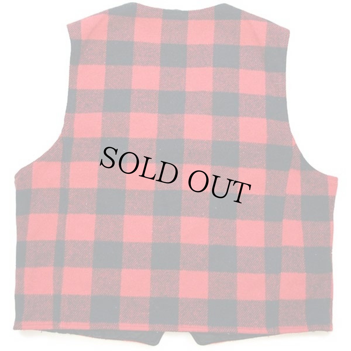 画像2: 90s イタリア製 Levi'sリーバイス バッファローチェック キルティングライナー ウール混 ベスト 赤×黒 XL★ユーロ (2)