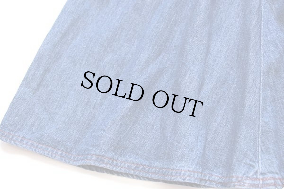 画像6: 70s Lady seafarer 編み込みポケット デニム フレアスカート 9 (6)