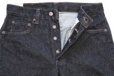 画像4: デッドストック★80s USA製 Levi'sリーバイス 501 先染め ブラック デニムパンツ w29 L30 (4)