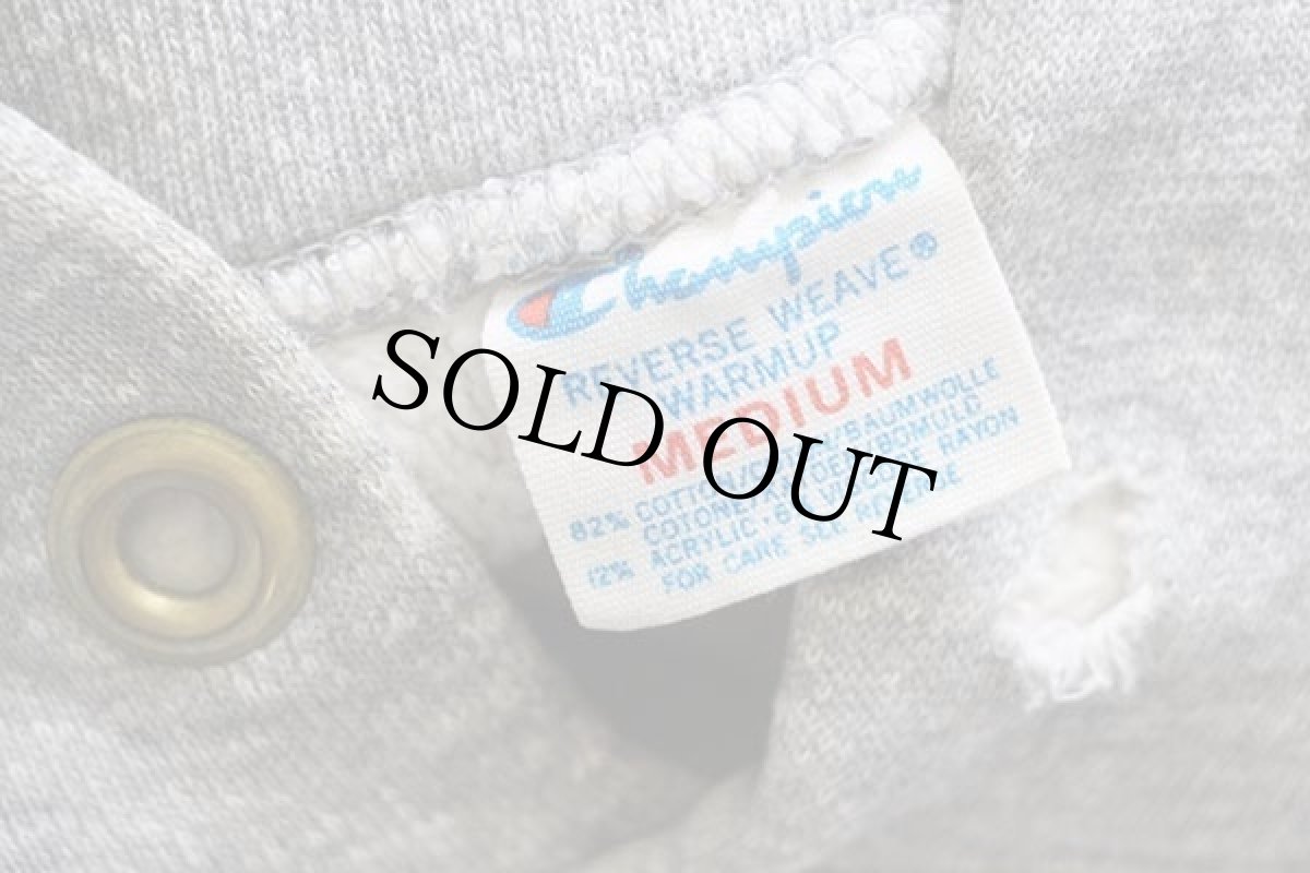 画像5: 80s USA製 Championチャンピオン USMA 染み込みプリント 前V リバースウィーブ スウェットパーカー 杢グレー M★U.S.ARMY (5)