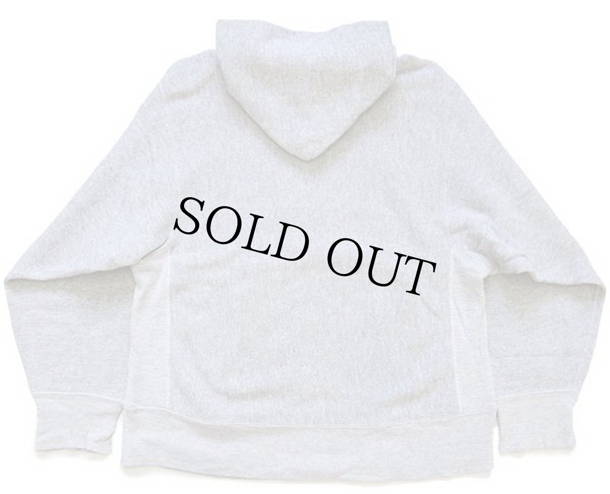 画像2: 80s USA製 Championチャンピオン USMA 染み込みプリント 前V リバースウィーブ スウェットパーカー 杢グレー M★U.S.ARMY (2)