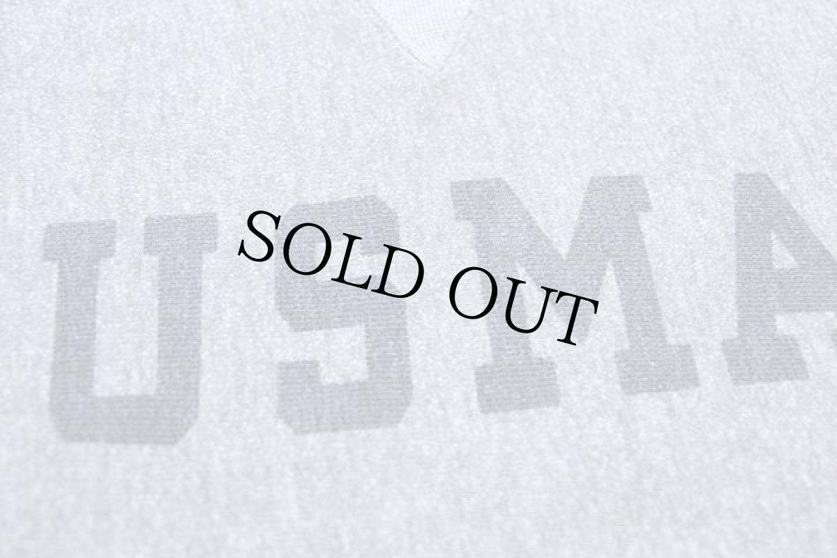 画像4: 80s USA製 Championチャンピオン USMA 染み込みプリント 前V リバースウィーブ スウェットパーカー 杢グレー M★U.S.ARMY (4)