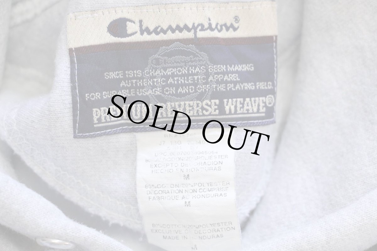 画像4: 00s Championチャンピオン AGRICULTURAL WRESLING リバースウィーブ スウェットパーカー 杢グレー M (4)