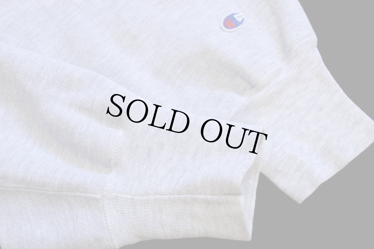 画像6: 90s メキシコ製 Championチャンピオン Washington State COUGARS ロゴ刺繍 リバースウィーブ スウェットパーカー 杢グレー XL (6)