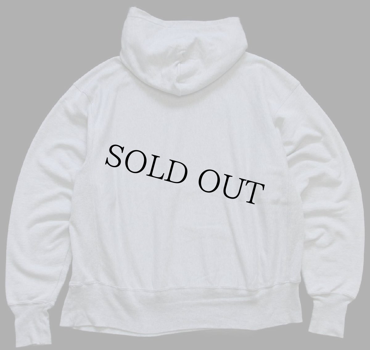 画像2: 00s メキシコ製 Championチャンピオン 無地 目無し リバースウィーブ スウェットパーカー 杢グレー L (2)