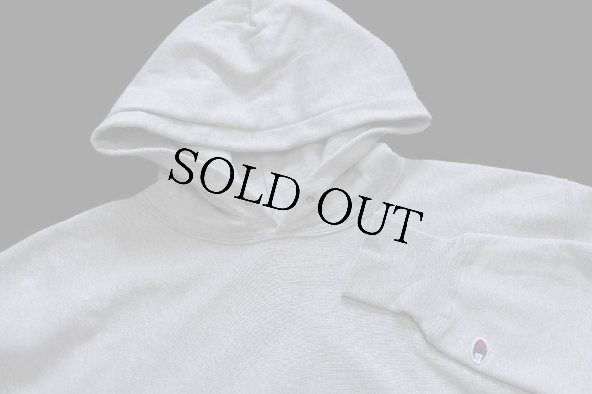 画像3: 00s メキシコ製 Championチャンピオン 無地 目無し リバースウィーブ スウェットパーカー 杢グレー L (3)