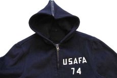 画像3: 60s 米軍 USAFA フェルトパッチ メルトン ウール カデットコート 濃紺 S-S (3)