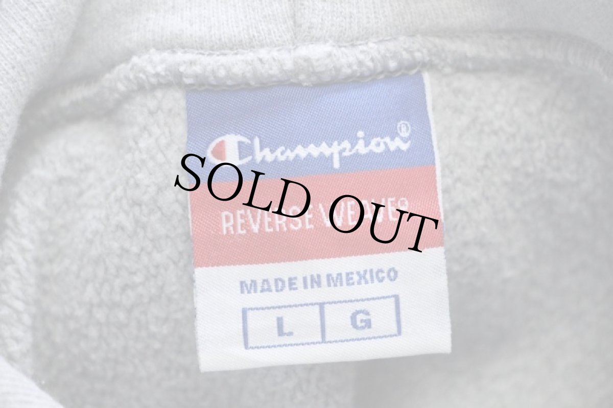 画像4: 00s メキシコ製 Championチャンピオン 無地 目無し リバースウィーブ スウェットパーカー 杢グレー L (4)