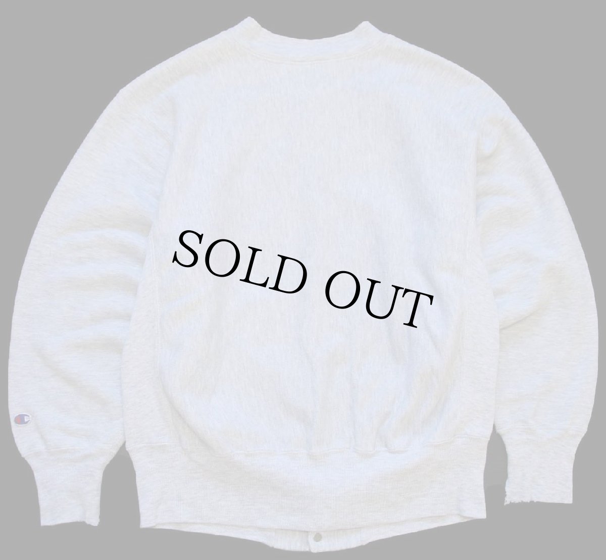 画像2: 90s メキシコ製 Championチャンピオン ワンポイント リバースウィーブ スウェット スナップカーディガン 杢グレー M (2)