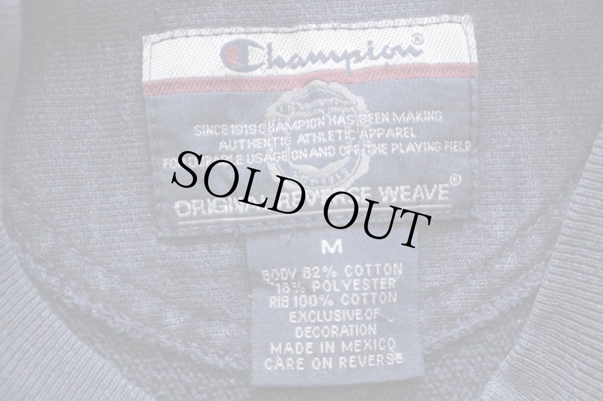 画像4: 00s メキシコ製 Championチャンピオン YALE パッチ付き リバースウィーブ スウェット 紺 M (4)