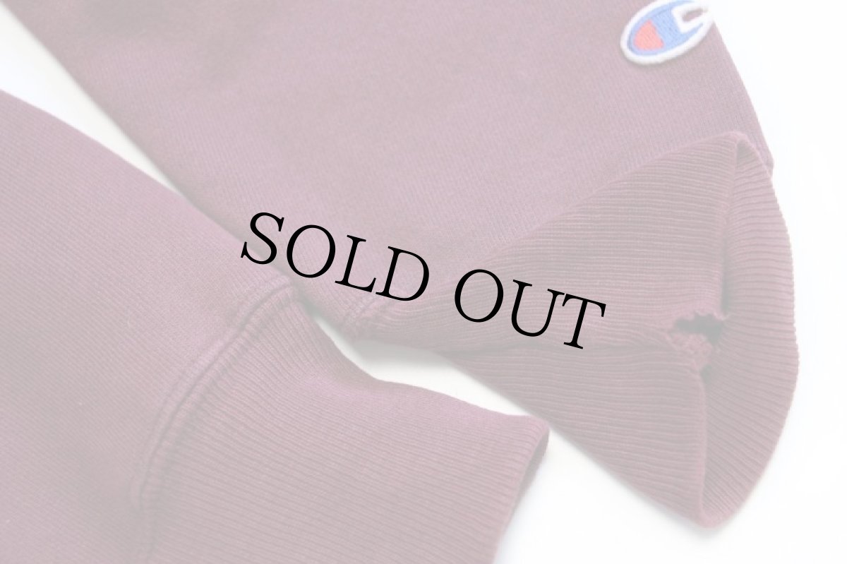 画像6: 00s Championチャンピオン LAWRENCE CENTRAL 103 WRESTLING 三段中抜き リバースウィーブ スウェット バーガンディ S (6)